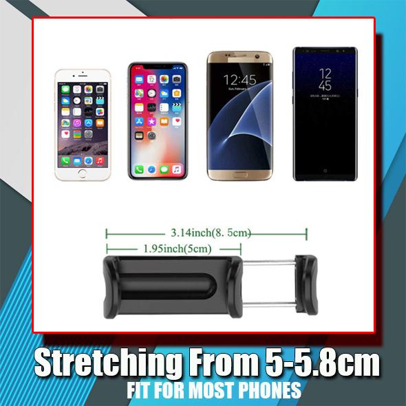 Βάση Στήριξης Κινητού για τον Καθρέφτη του Αυτοκινήτου 360 Μοιρών