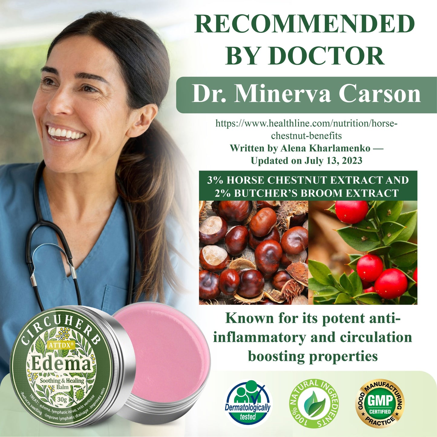 CircuHerb Βάλσαμο Καταπράυνσης & Επούλωσης για Οίδημα