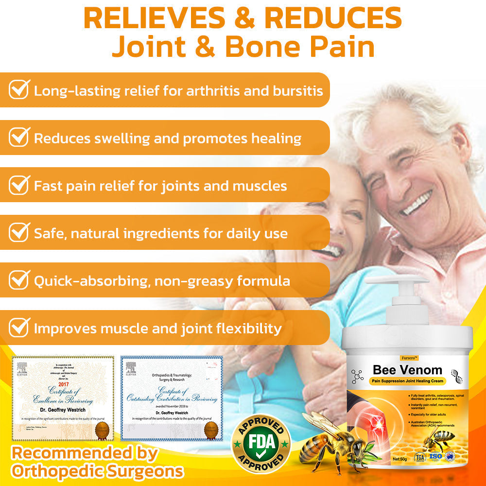 Κρέμα Ανακούφισης Πόνου και Θεραπείας Αρθρώσεων με Δηλητήριο Μέλισσας