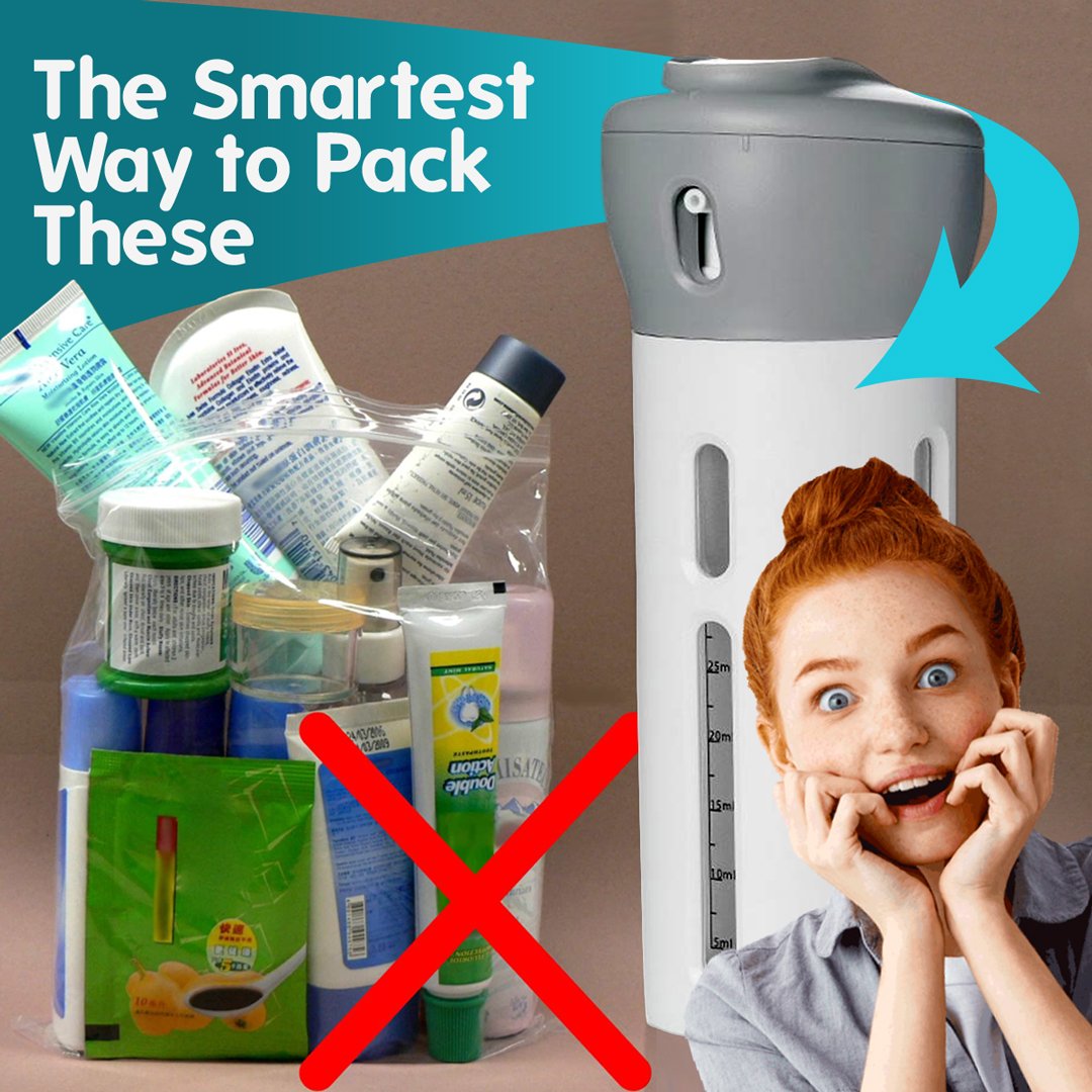 Σετ Ταξιδιού All-in-One – Στιλάτη Τσάντα & ΔΩΡΟ Επαναγεμιζόμενο Μπουκάλι